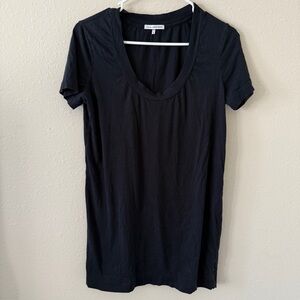 James Perse Classic Black Short Sleeve Top